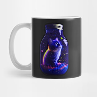 Galaxy environment capturing A whimsical, a small kitty Mug